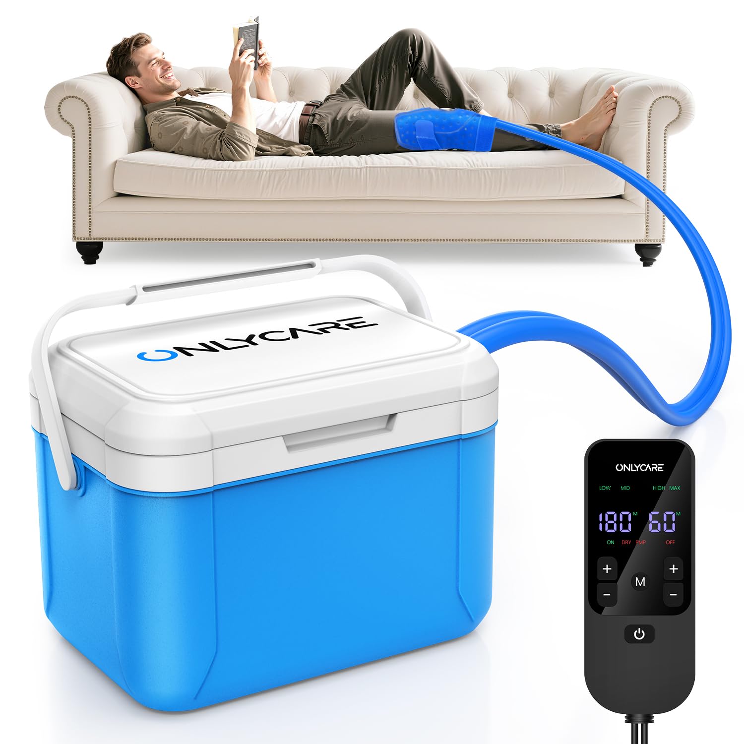 ONLYCARE knee ice machine after surgery with wrap-on pad