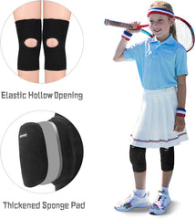 Latex fiber fabric knee pads breathable and easy on off image