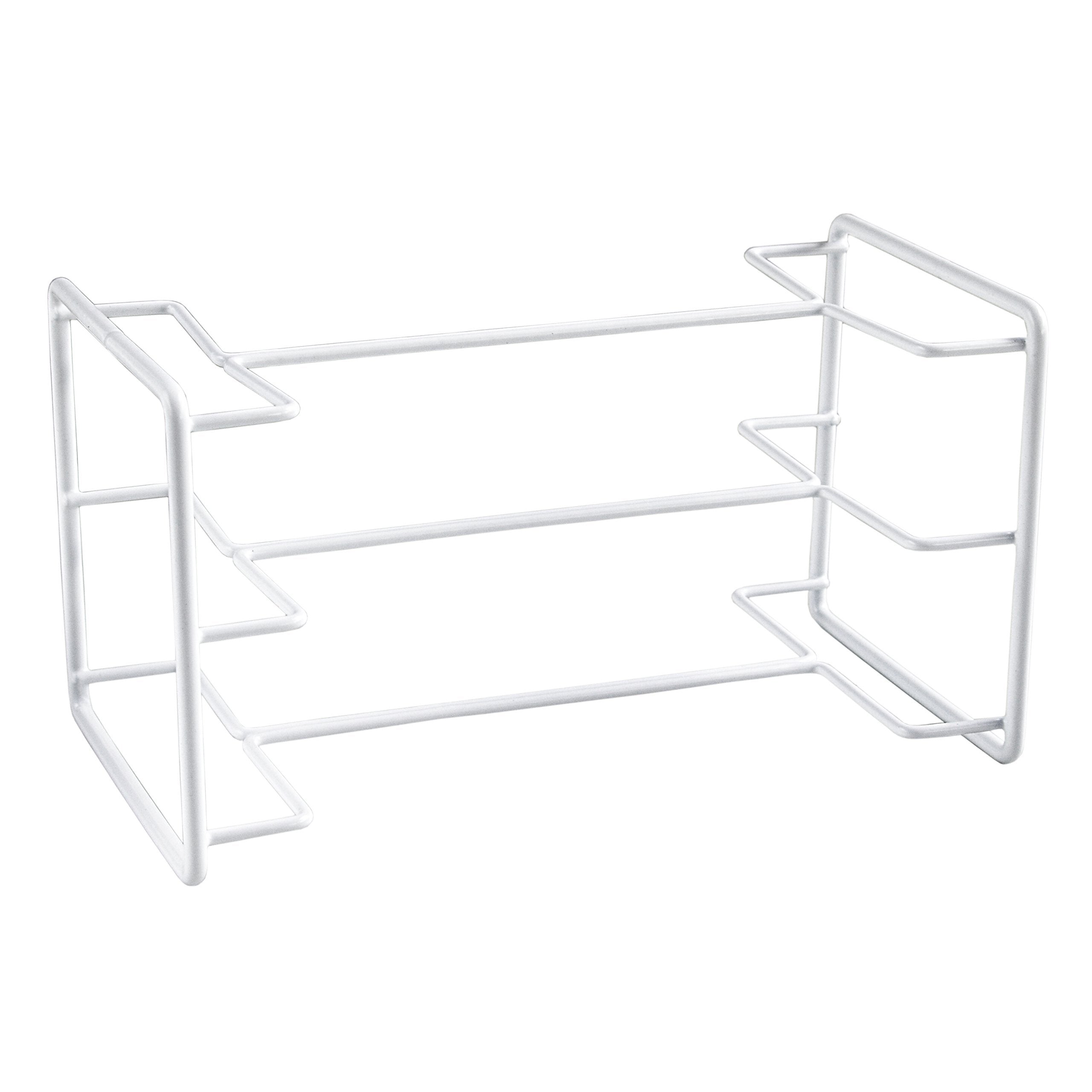 Onyx White Ice Cube Tray Stand holding three trays