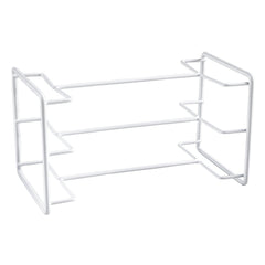 Onyx White Ice Cube Tray Stand holding three trays