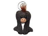 OOAK Handmade Donkey Ornament with black onyx eyes