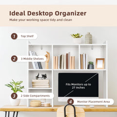 Minimalist white finish dorm desk hutch by OOOK