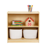 OOOK Montessori Toy Shelf 2-tier wooden storage for kids