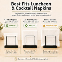 Napkin holder with protective non-slip feet