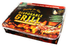 On-The-Go disposable grill by Oppenheimer USA with stand and firelighter