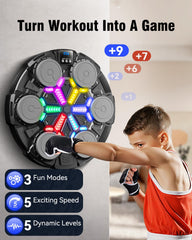 Wall mounted boxing trainer height adjustable for adults and kids