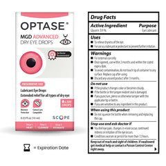 Preservative-free eye drops 0.33 oz for Optase MGD