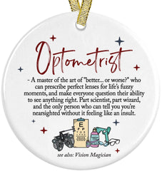 Optometrist Ornament 2025 ceramic ornament UV print