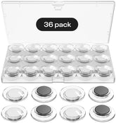 Optomni clear fridge magnets 36 pack on metal surface