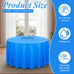 Oqqlin 84 inch neon round tablecloth green color