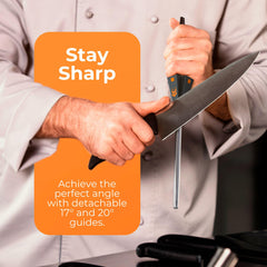 Multipurpose sharpening rod for Western and Japanese knives