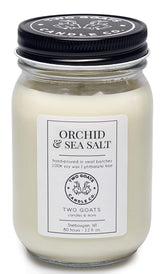 Orchid and Sea Salt scented soy candle 12 oz hand poured in the USA