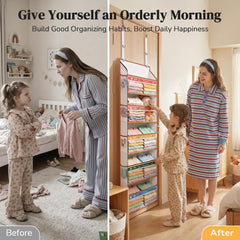Five deep pockets for weekly outfits and diapers