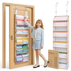 Ordovibe 5 tiers over door organizer with 10 mesh pockets