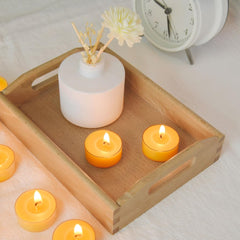 Organic Candle beeswax tealight fragrance-free