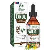 Organic Ear Oil for Ear Infection bottle with mullein garlic calendula in olive oil