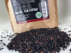 Processed and packed in Cleveland Ohio elderberries