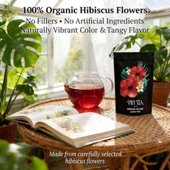 Pipi Hibiscus Tea Bags packaging natural ingredients