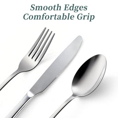 included organizer tray keeps silverware neatly stored