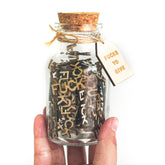 Original Masterpieces jar with lead-free glass bottle and wood stopper