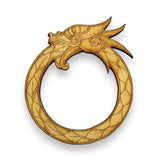 Ornament Celtic Dragon raw wood 3x4in made in Texas