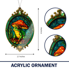 Cute frog ornament decorative piece for Christmas