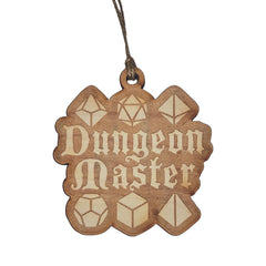 Ornament Dungeon Master made in Texas tag visible