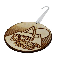 Laser-cut hand-made wood Christmas ornament produced in Pacific Northwest studio