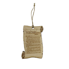 Texas made ornament Scroll We The People image