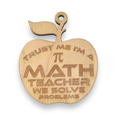 ornament trust me im a math teacher maple wood