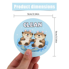 Reversible double sided dishwasher magnet showing Clean and Dirty
