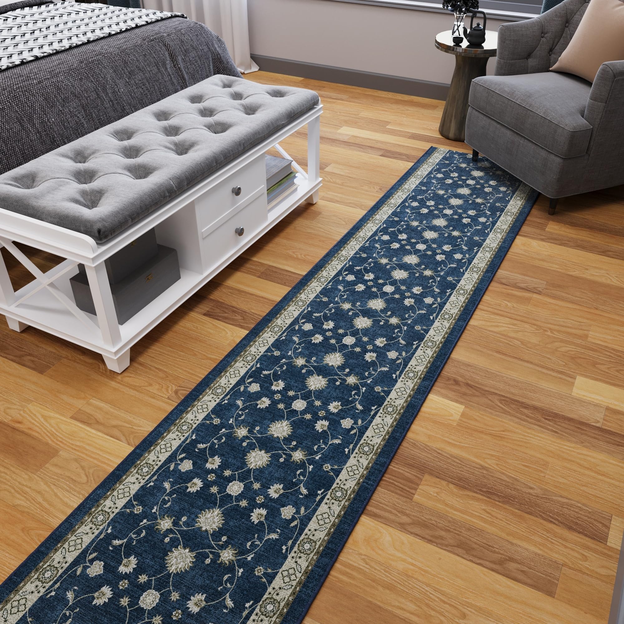 Ottomanson aisle runner rug Mahal Navy product image