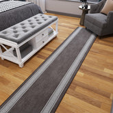 Ottomanson Aisle Runner Rug Greek Border Brown hallway