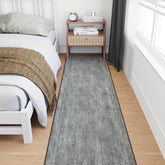 Ottomanson hallway runner rug 1'10.5 x 10' solid brown