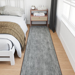 Ottomanson hallway runner rug 1'10.5 x 10' solid brown