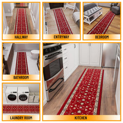 Ottomanson Hallway Runner Rug with non slip PVC backing