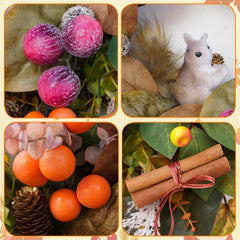 Front door wreath 24 inch with magnolia like leaves close up
