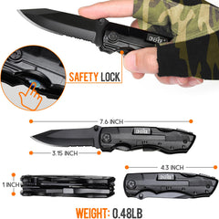 Locking blade safety feature prevents injuries