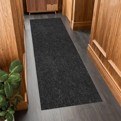 Outdoor Runner Rug 2 ft x 10 ft with TPR backing and black stripes for hallway use