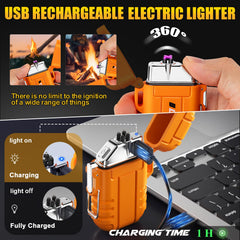 USB rechargeable dual arc lighter with Type-C port