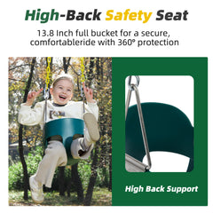 Coated chains for pinch safety on toddler swing