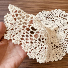 Oval lace doilies set of 2 for vintage decor
