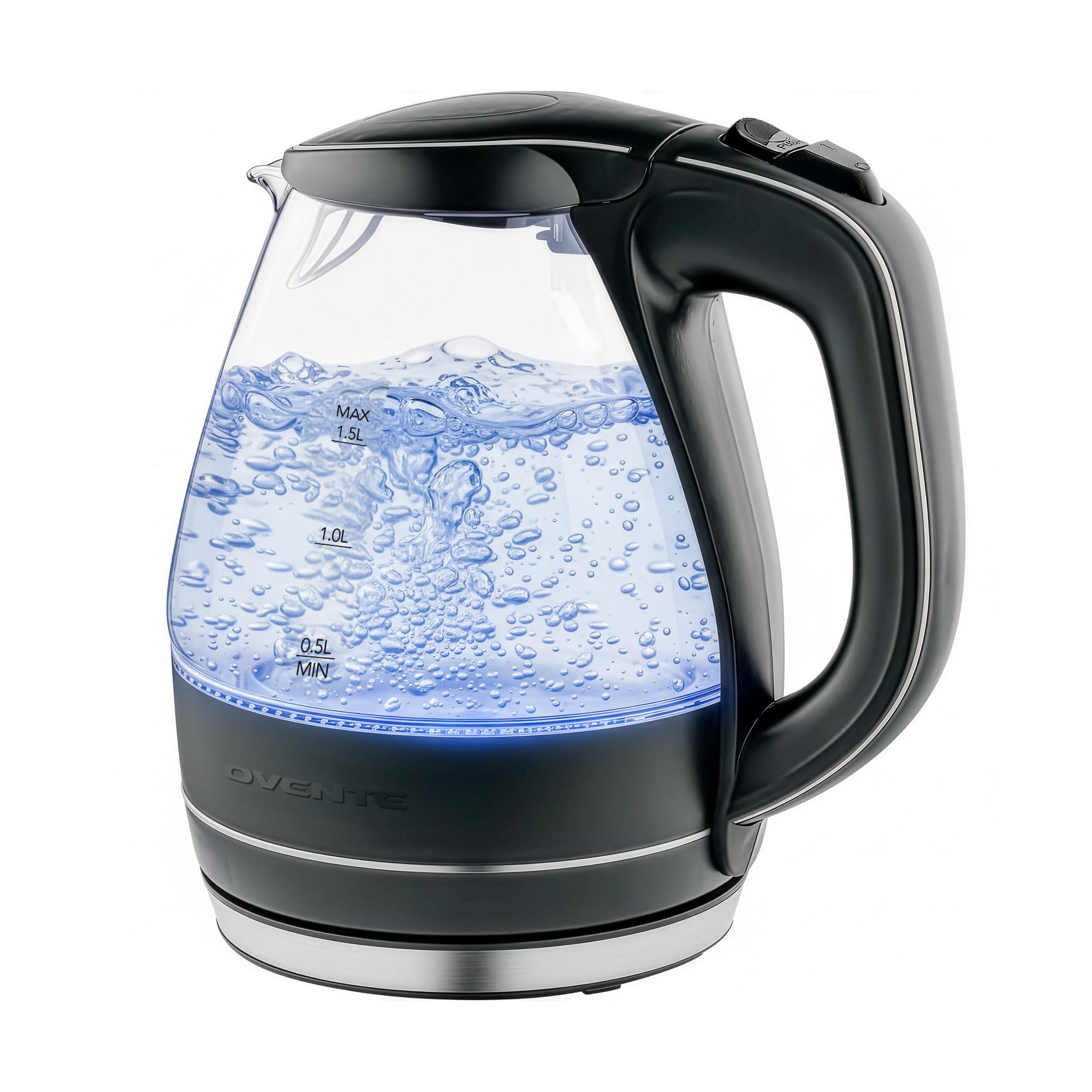 OVENTE KG83B 1.5L glass electric kettle black