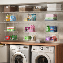 three baskets included hanging over washer or dryer shelf