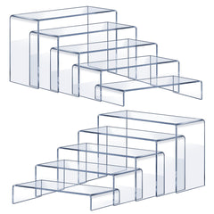 OVNTHYK acrylic risers crystal clear 10 pcs display set