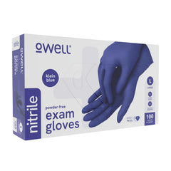 OWELL blue medical exam nitrile gloves large 100 count