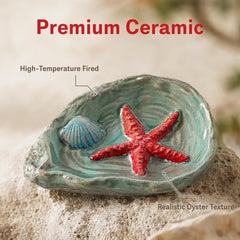 3D oyster shell design stoneware spoon rest