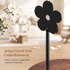 Wood and iron countertop holder for standard rolls
