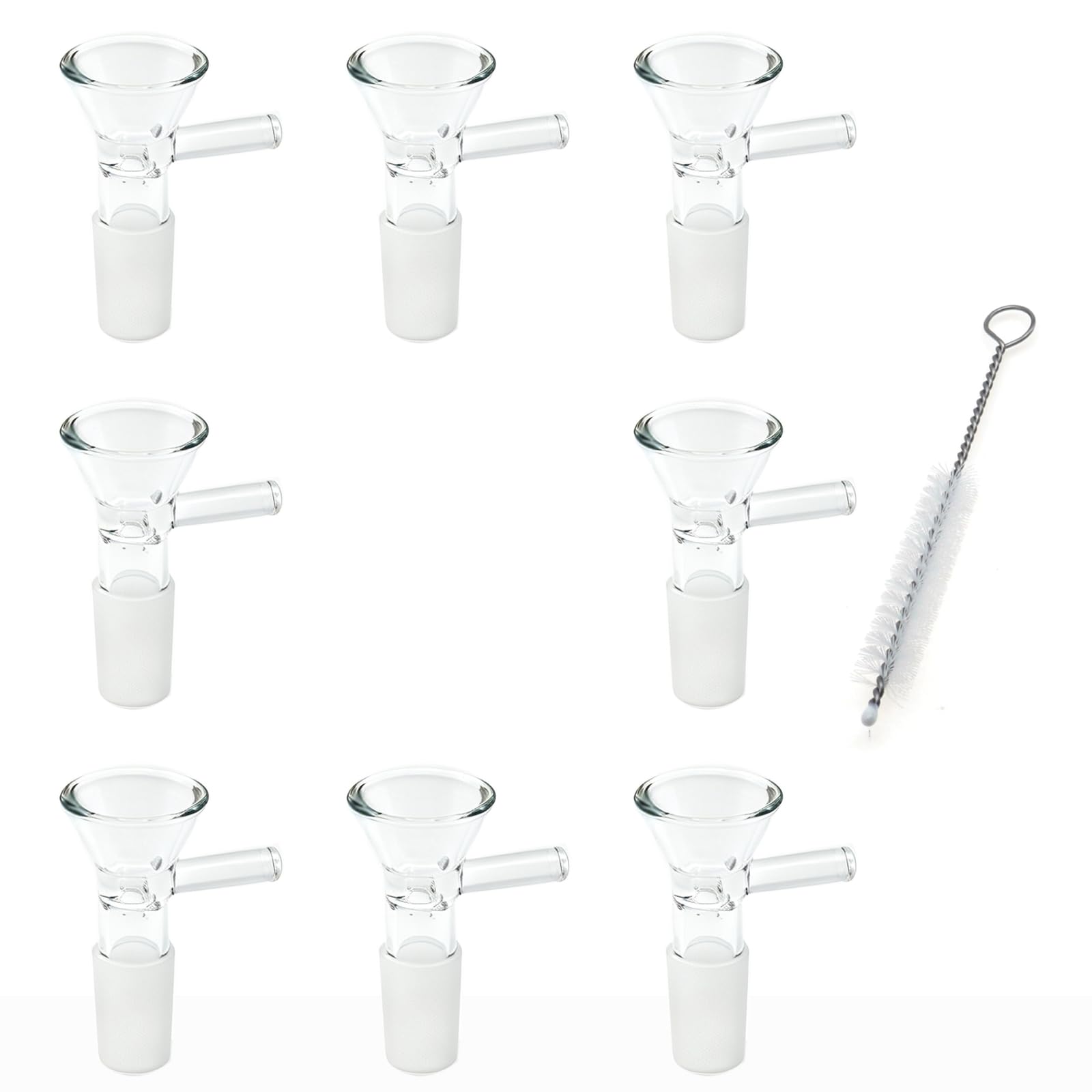 ozxno 8-pcs mini glass funnels height 50 mm diameter 14 mm borosilicate