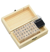Pack of 36 small wooden rubber stamps for DIY craft projects